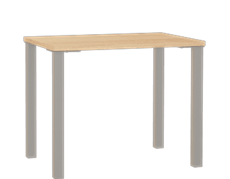 Essentials Metal Leg Desk